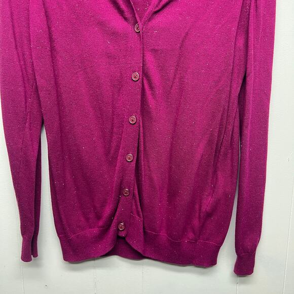 Nicole Miller Sparkle Metallic Button Front Women's Long Sleeve Cardigan Small - Picture 4 of 12